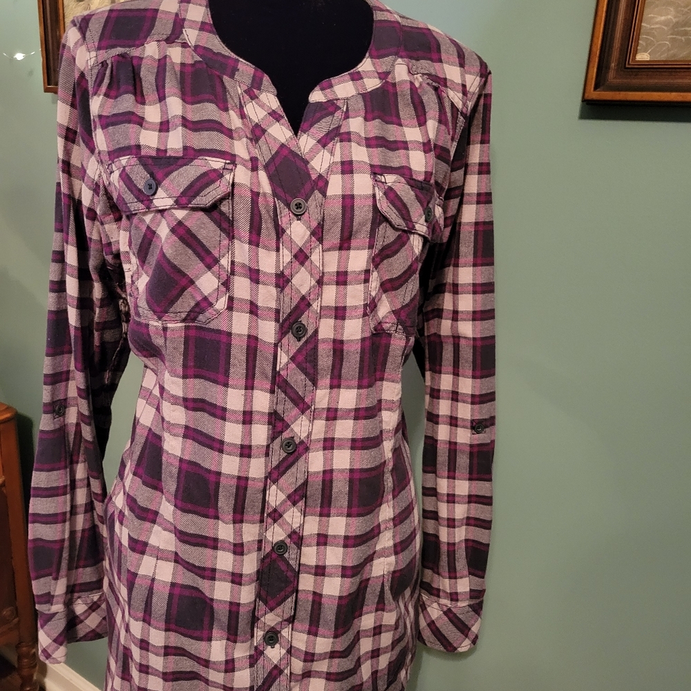 Duluth Trading Company flannel tunic